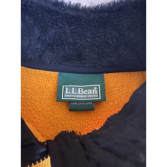 Vintage LL Bean Women’s Black/Yellow Vest Fur Trim Two Front Pockets Sz Petite M - Picture 12 of 15